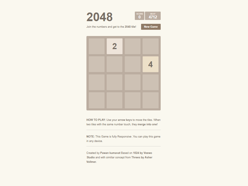 2048 Game