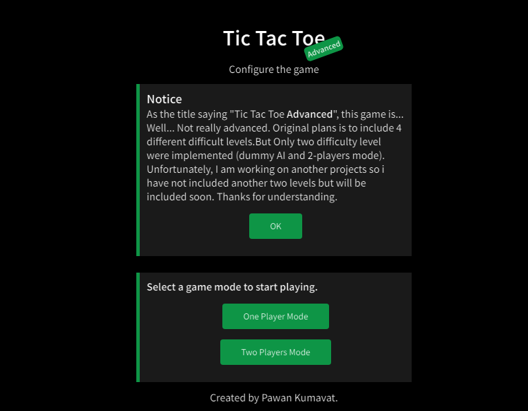 TicTacToe Game